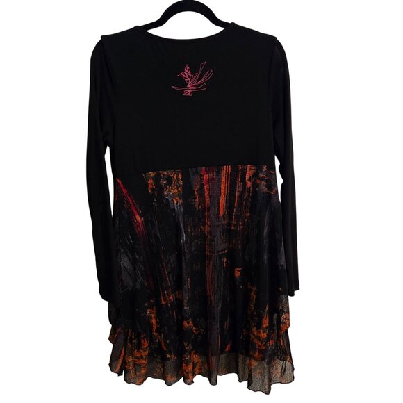 C Fait Pour Vous Unique Witchy Goth Sheer Overlay Dress Size XL - Picture 2 of 10